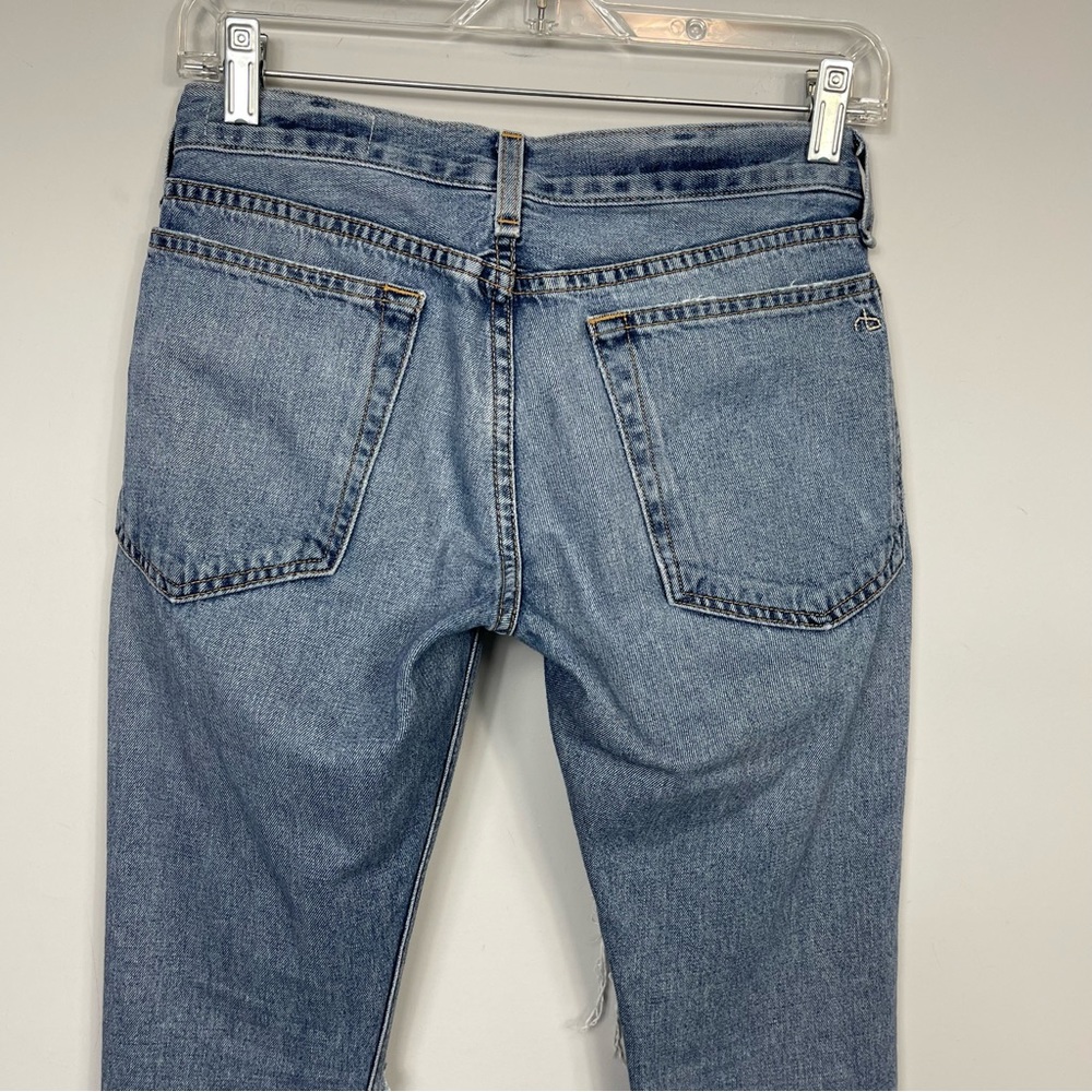 Rag & Bone New York Boyfriend Distressed Beckers Blue Denim Jeans Slouchy Y2K 23 - Picture 8 of 16